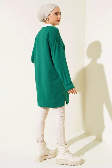 Salaş Armalı Tunik Yeşil - Resim 3