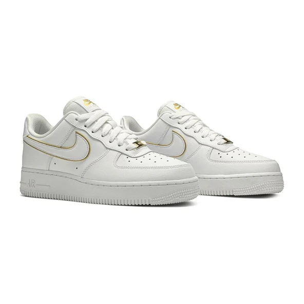 Nike Air Force 1 Low Icon Clash White Metallic Gold (W) Günlük Spor Ayakkabı AO2132-102 - Resim 3