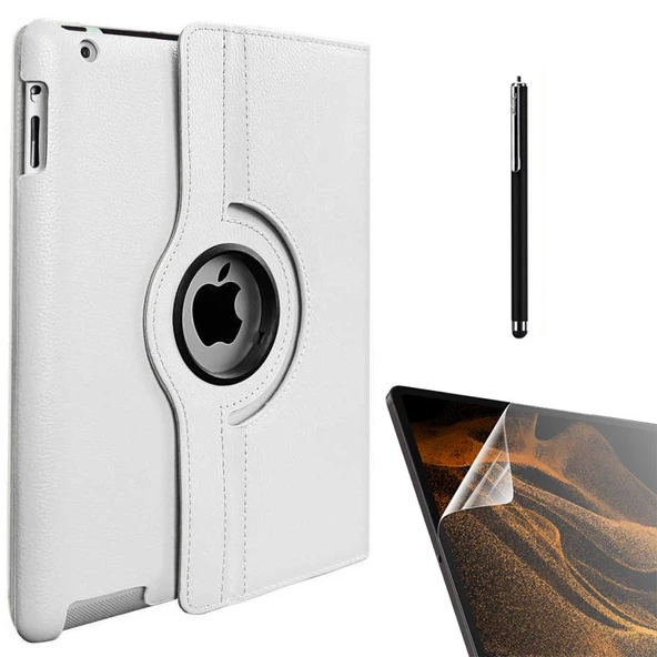 Gpack Apple iPad Mini 4 Kılıf Kapaklı Standlı 360 Dönebilen Koruma dn11  Nano  Kalem - 7