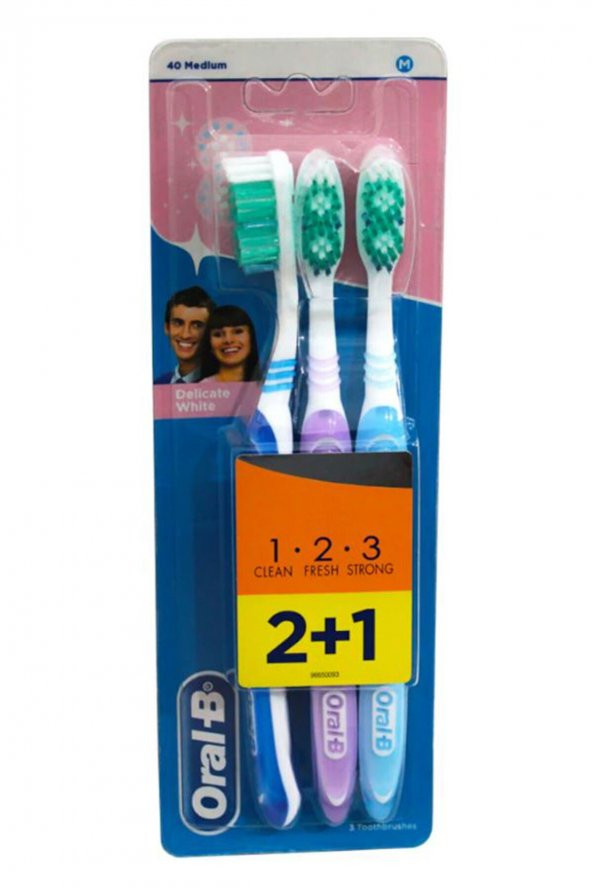 Oral-B Diş Fırçası 3 Efect Delicate Whıte Medıum 40 2+1
