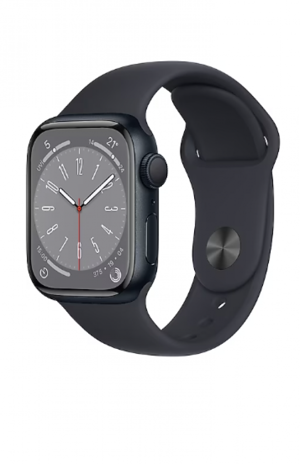 Apple Watch Series 8 GPS 41mm Gece Yarısı Alüminyum Kasa ve Spor Kordon Akıllı Saat