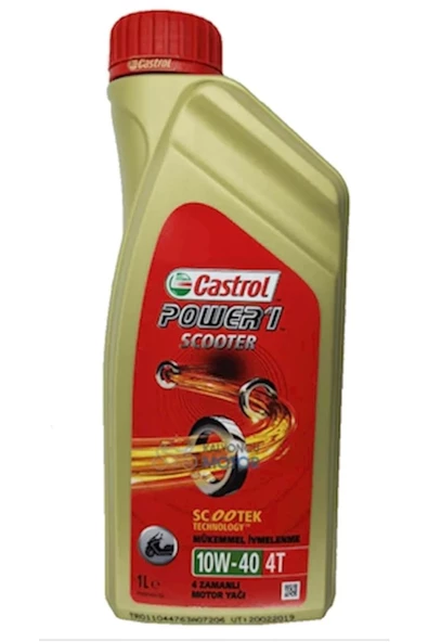 CASTROL POWER 1 SCOOTER 4T 10W-40 4 ZAMANLI MOTOSİKLET YAĞI 1 LT