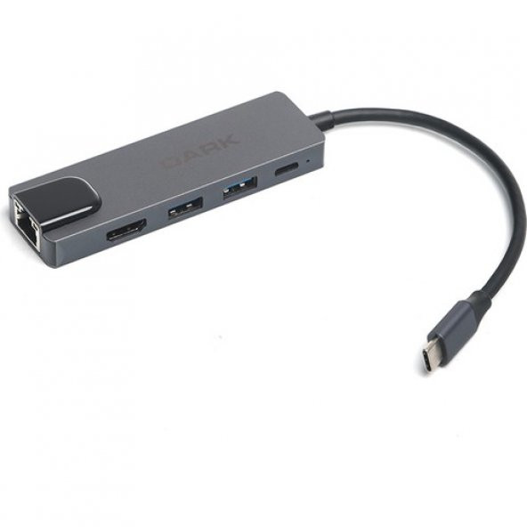 Dark 5i 1 Arada USB 3.1 Type-C to Ethernet - HDMI - USB 65W Port Çoklayıcı HUB