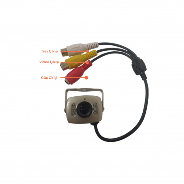 Analog Mini Araç Kamerası - 6 IR LED, HD Görüntü Kalitesi, Gündüz & Gece Modu - 2