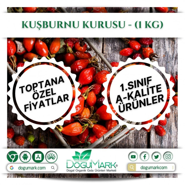 DoğuMark - Kuşburnu Kurusu - (1 Kg)