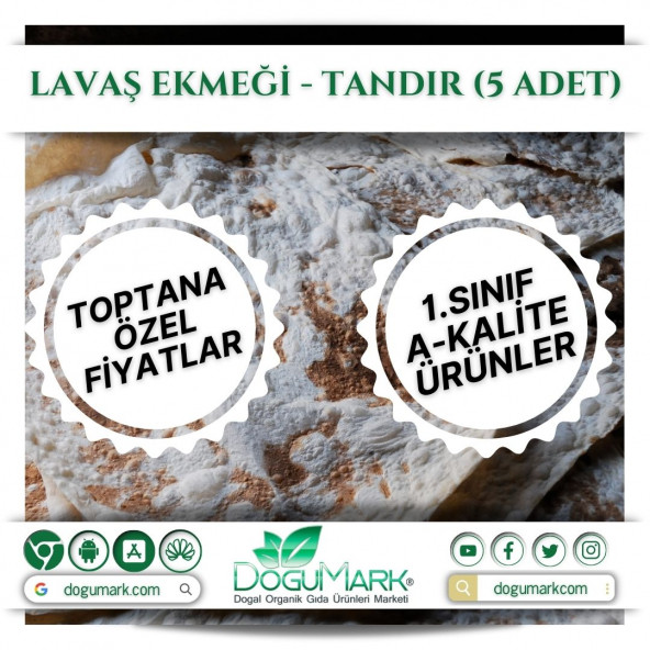 DoğuMark - Lavaş Ekmeği - Tandır (5 Adet)
