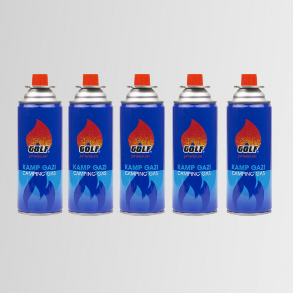5 'li Set GOLF Kamp Gazı Valfli Kartuş 227 gr