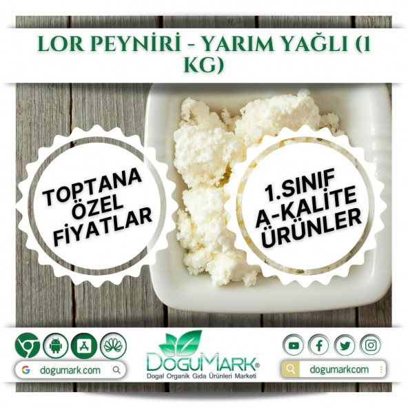 DoğuMark - Lor Peyniri - Yarım Yağlı (1 Kg)