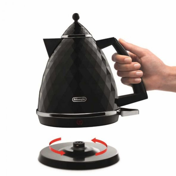 Delonghi KBJ2001.BK Brillante Gizli Rezistanslı 1,7 lt Su Isıtıcısı Siyah - 2
