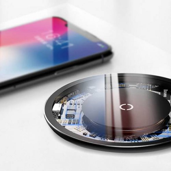 Baseus Simple 10W Kablosuz Şarj Aleti İphone Samsung Huawei Xiaomi Uyumlu Kablosuz Şarj Aleti