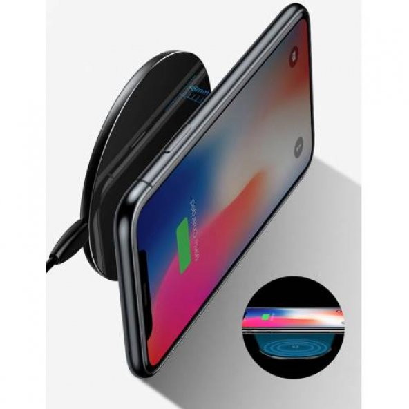 Baseus Simple 10W Kablosuz Şarj Aleti İphone Samsung Huawei Xiaomi Uyumlu Kablosuz Şarj Aleti - 8