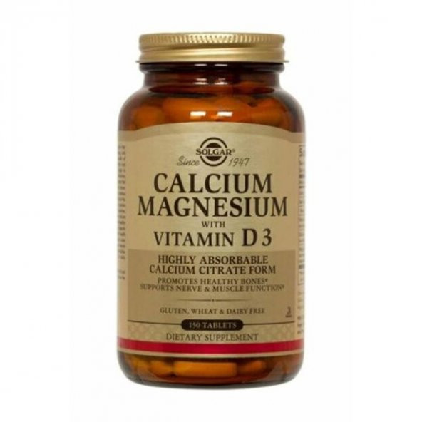 Solgar Calcium Magnesium with Vitamin D3 150 Tablet