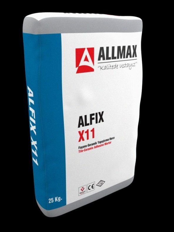 Allmax Alfix X11 Fayans Ve Seramik Yapıştırma Harcı 25 Kg.