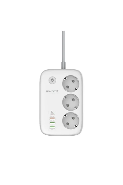 SWORD Wı-fı Akıllı Çoklu Priz SW-3PU1C - 2