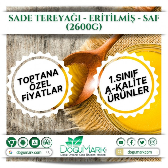 DoğuMark - Sade Tereyağı - Eritilmiş - Saf (2600g)
