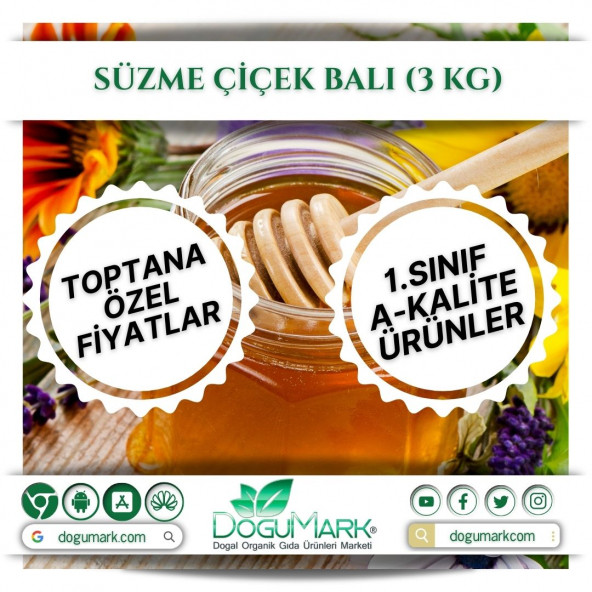 DoğuMark - Süzme Çiçek Balı 3kg