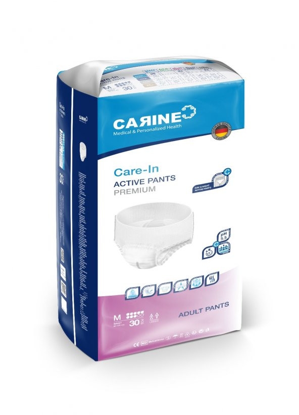 CARINE ACTIVE YETİŞKİN HASTA KÜLOT BEZİ MEDIUM BEDEN 30 ADET - 1