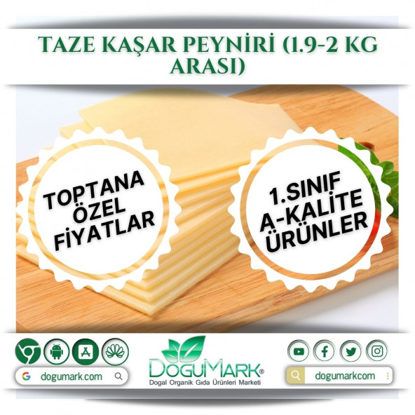 DoğuMark - Taze Kaşar Peyniri (1.9-2 Kg Arası)