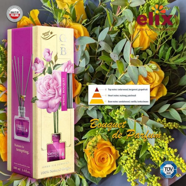 ELIX Dogal Çiçek Esanslari içeren, Ev - Ofis Kokusu 100ml. - Sedir ve Sandal Agaci - 2