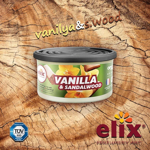 ELIX Organik Metal Kutuda Dogal Liflere Emdirilmis Özel Aromali Koku - Sandal Agaci - 3