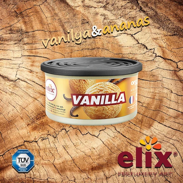 ELIX Organik Metal Kutuda Dogal Liflere Emdirilmis Özel Aromali Koku - Vanilya - 3