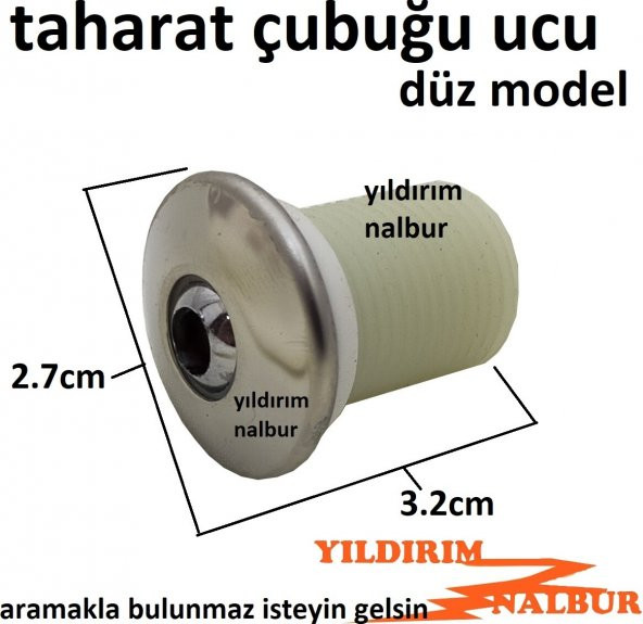 Taharet Çubuğu Ucu Paslanmaz Eca Serel Tipi Taharet Borusu Ucu