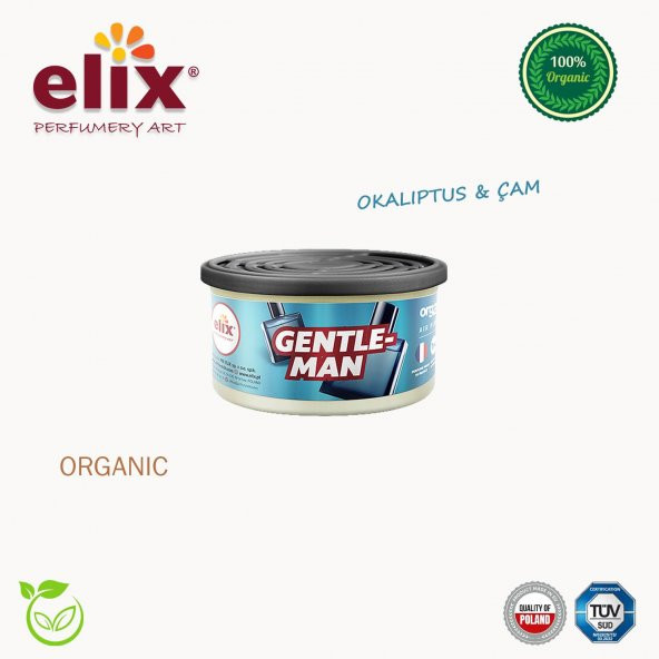 ELIX Organik Metal Kutuda Dogal Liflere Emdirilmis Özel Aromali Koku - Gentleman - 2