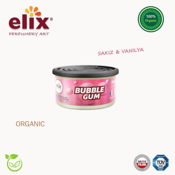 ELIX Organik Metal Kutuda Dogal Liflere Emdirilmis Özel Aromali Koku - Sakiz - 2