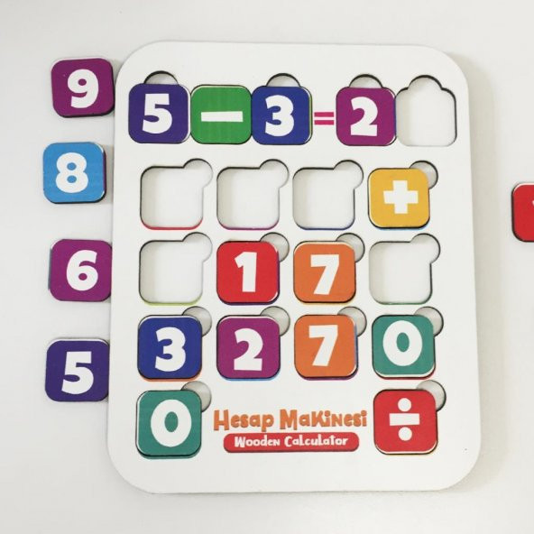 Moon Beavers Ahşap Hesap Makinesi 83000,Okula Yardımcı Eğitici Oyuncak - 4