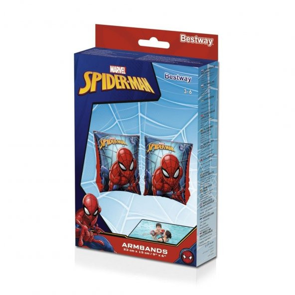 Bestway Spiderman Kolluk 3-6 Yaş 23x15 Cm Örümcek Adam Kolluk  Bestway Kolluk - Resim 6