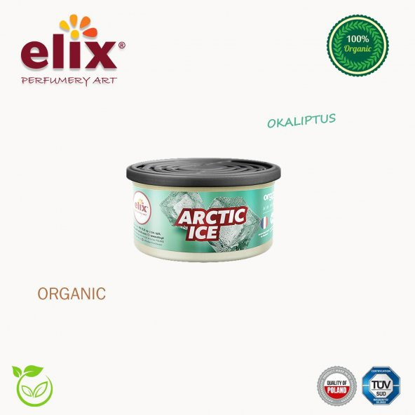 ELIX Organik Metal Kutuda Dogal Liflere Emdirilmis Özel Aromali Koku - Arktik Buz - 2