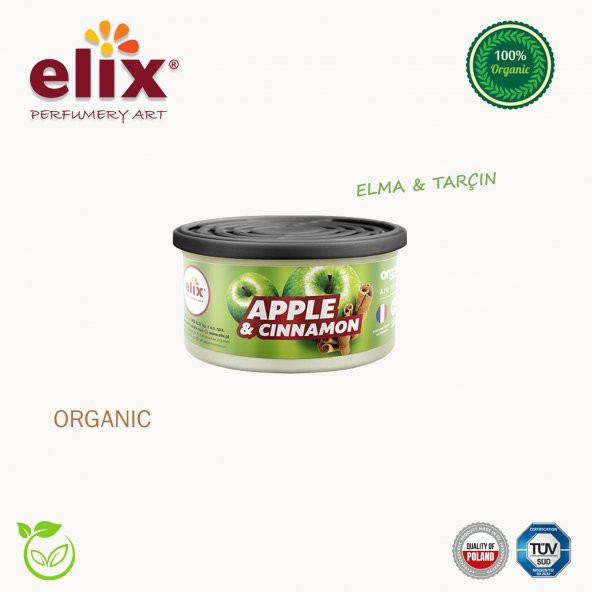 ELIX Organik Metal Kutuda Dogal Liflere Emdirilmis Özel Aromali Koku - Elma-Tarçin - 2