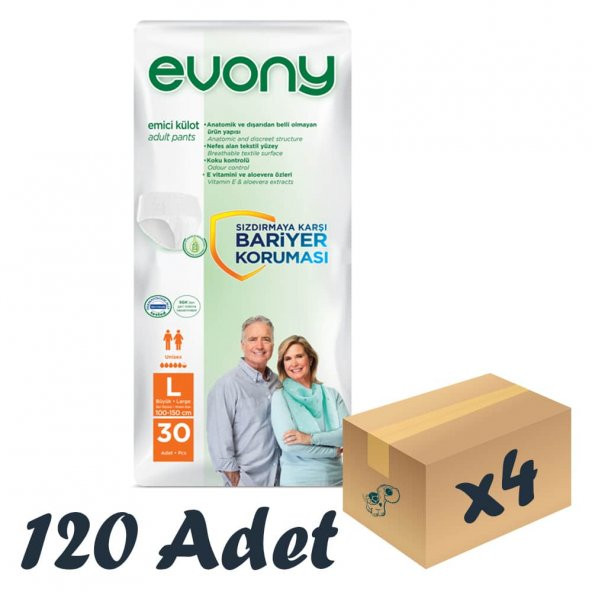 Evony Emici Hasta Külodu Large 30lu 4 Paket 120 Adet - 1