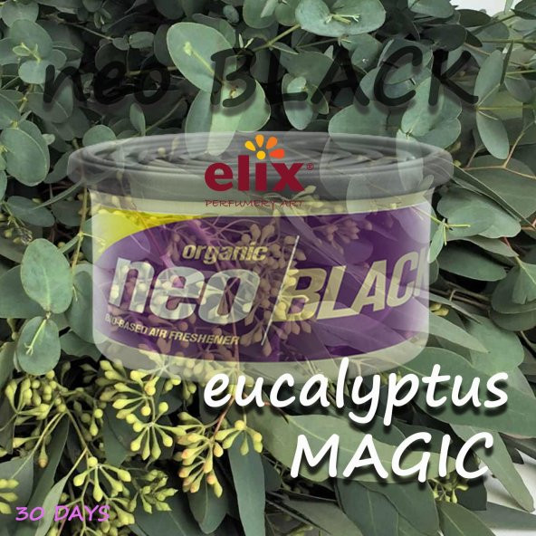 ELIX Neo Black Metal Kutuda Ahsap Granüllere Emdirilmis Özel Aromali Koku - Okaliptus - 3