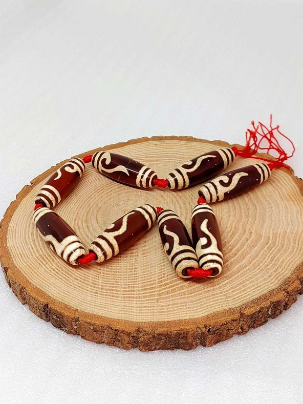 Tibet Akik Taşı Silindir Kesim 12.5x38mm/adet (39135-1) ürün görseli