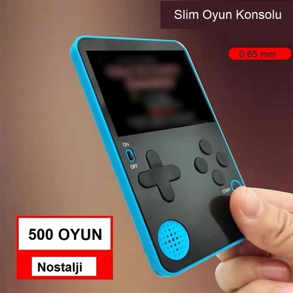 TriLine Retro Klasik 500 Oyun 2.4 inç Renkli LCD Ekran 6.5mm Slim Kasa Taşınabilir El Atarisi ürün görseli 1