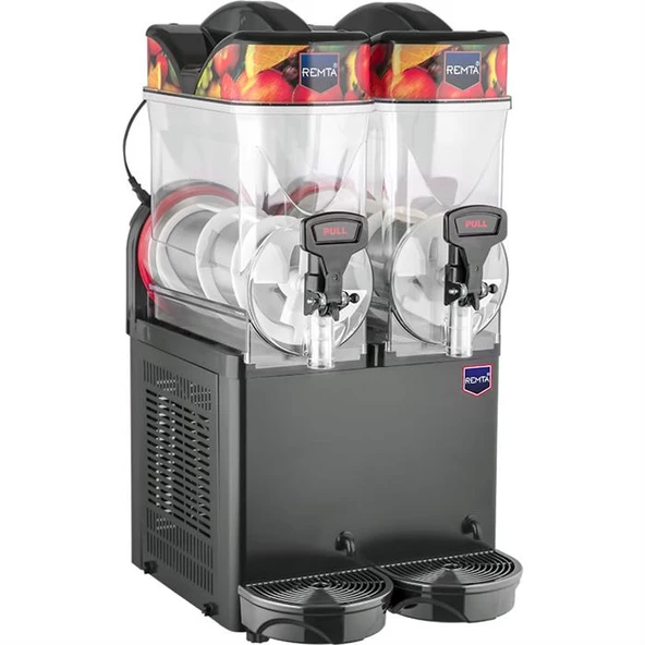 Remta İkili 12+12 Lt Slush Soğutucu Buzlaş Karlamaç Makinesi