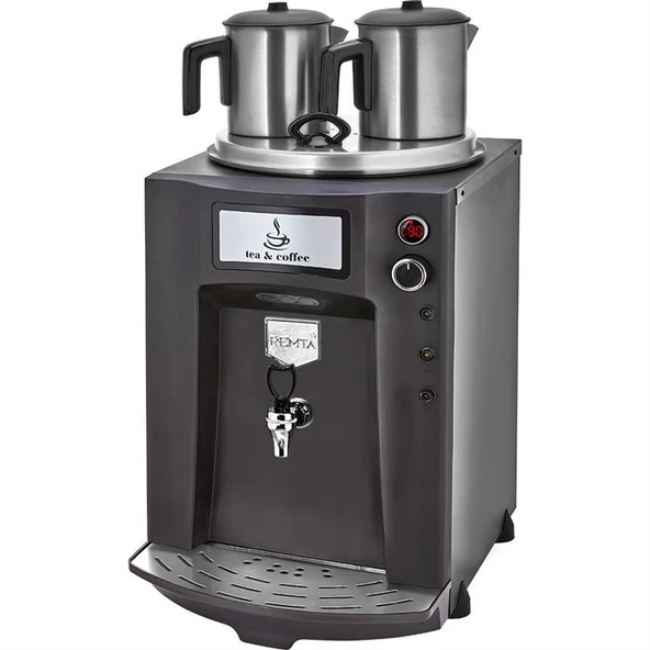 Remta Premium Jumbo 23 Litre İki Demlikli Çay Makinesi - Siyah