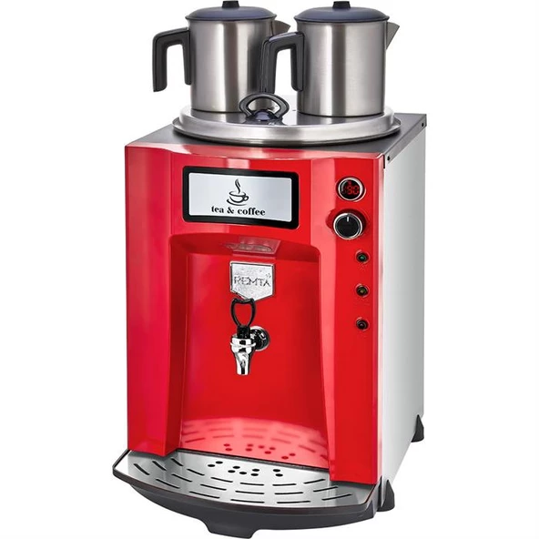 Remta Premium Jumbo 23 Litre İki Demlikli Çay Makinesi - Kırmızı