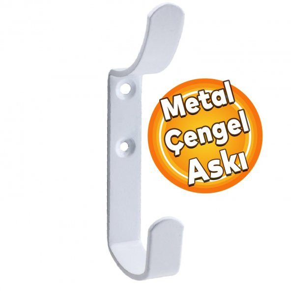 Çengel Metal Portmanto Vestiyer Duvar Dolap Elbise Askısı Beyaz Mobilya Kapı Askılığı Aparatı