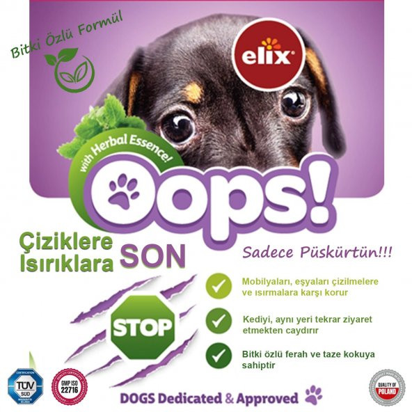 ELIX Bitki Özlü Köpek Kovucu Sprey 75ml. - 3