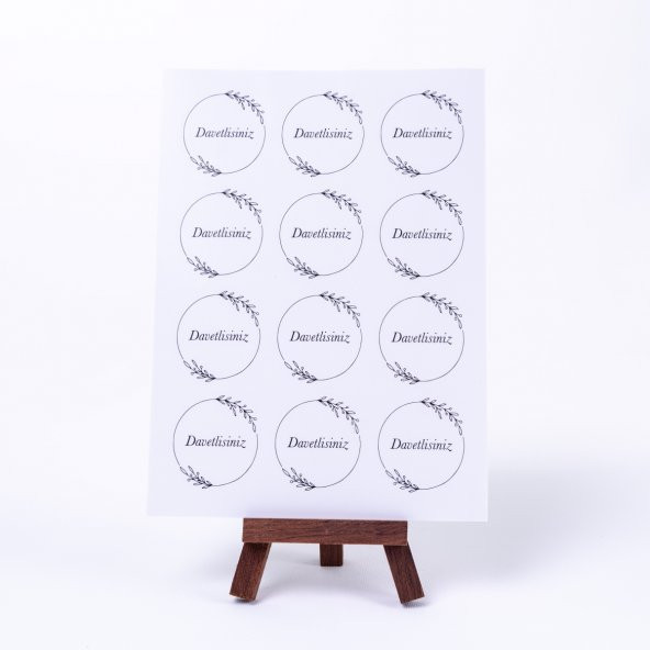 Davetlisiniz sticker seti, A5  10 sayfa