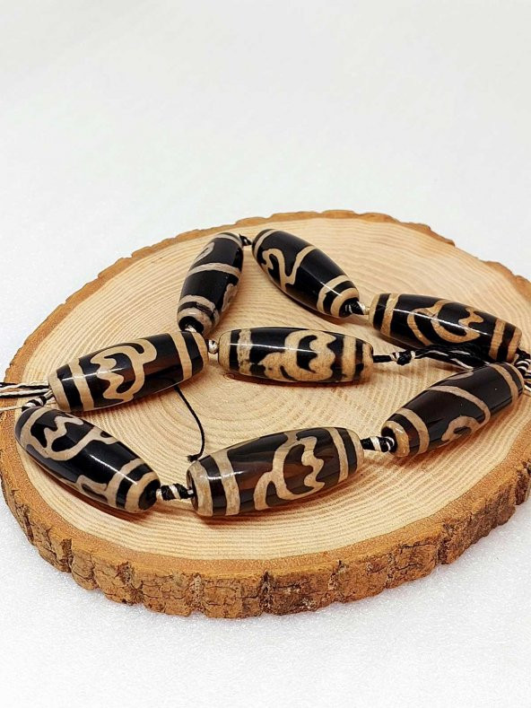 Tibet Akik Taşı Silindir Kesim 15x41mm/adet (39140-1) ürün görseli