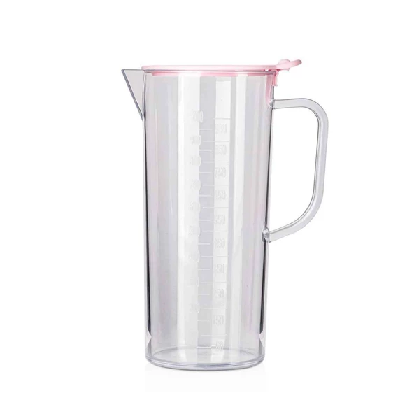 Akrilik Ölçekli 1 Lt Sürahi & Ölçü Kabı (Buzdolabı Kapak Rafına Sığar) - 2