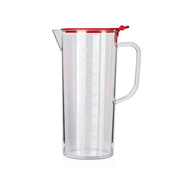 Akrilik Ölçekli 1 Lt Sürahi & Ölçü Kabı (Buzdolabı Kapak Rafına Sığar) - 3