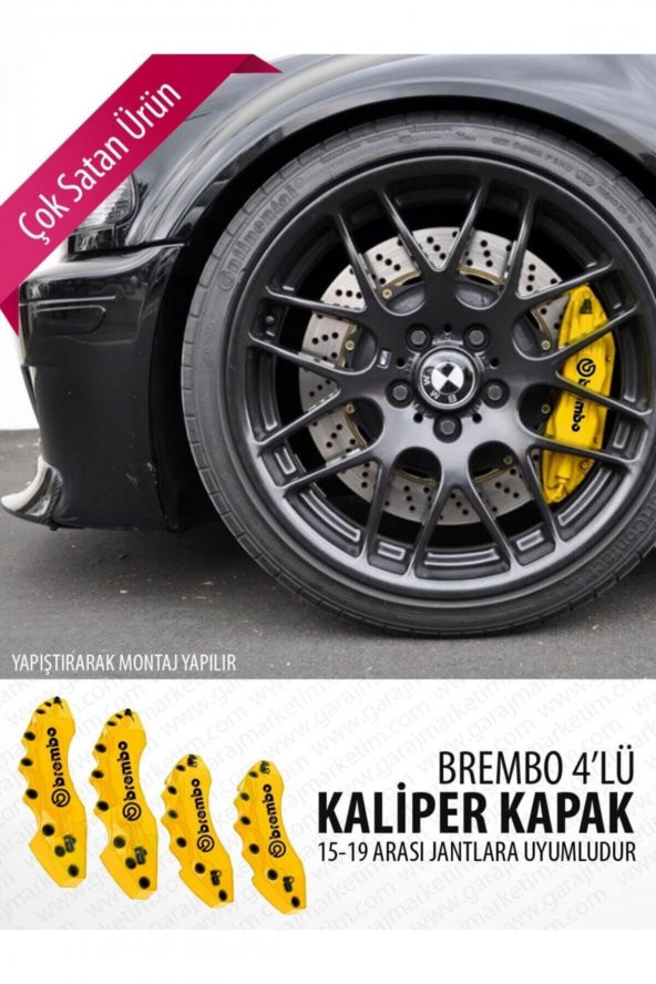 Brembo Kaliper Kapak Sarı 4 Adet