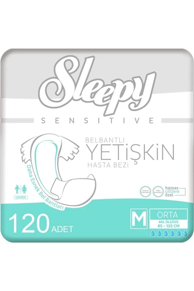 Sleepy 4lü Medium Yetişkin Hasta Bezi 30x4 Adet ( 120 Adet)