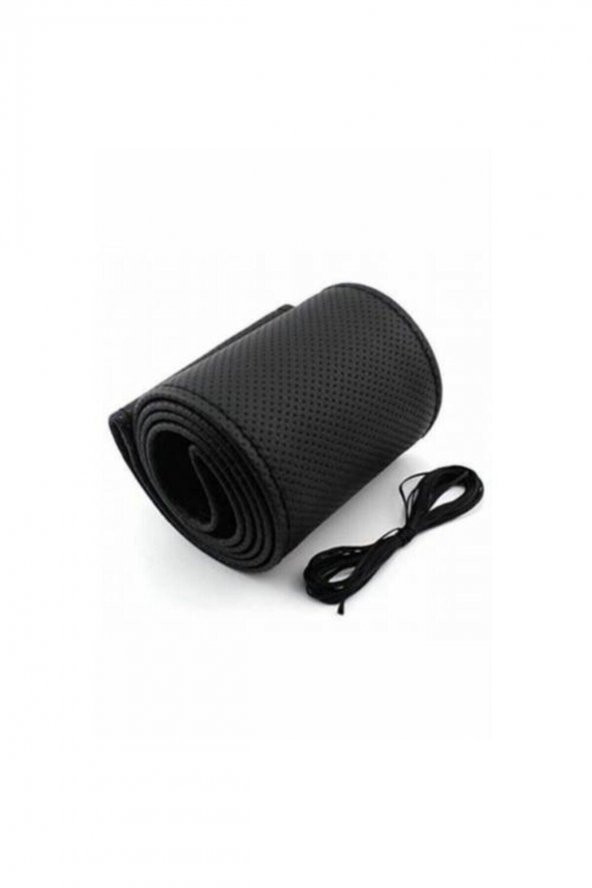 Mitsubishi L 200 Uyumlu Dikmeli Direksiyon Kılıfı Noktalı Siyah ürün görseli