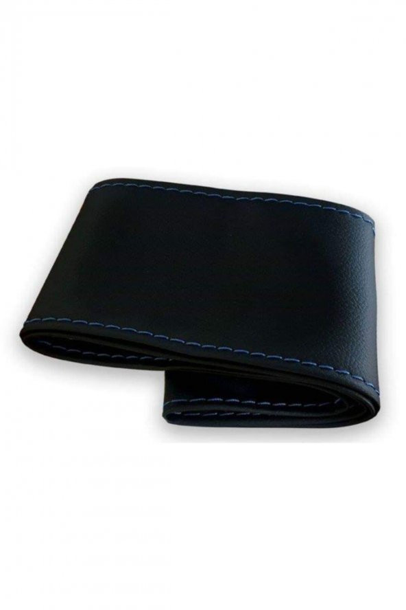 Universal Dikmeli Direksiyon Kılıfı Mavi Ipli 37-39cm Çap-10cm Kalınlık - 2