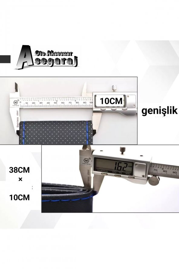 Toyota Corolla Efsane Kasa Uyumlu Dikmeli Direksiyon Kılıfı Noktalı ( 38×10cm ) - Resim 3
